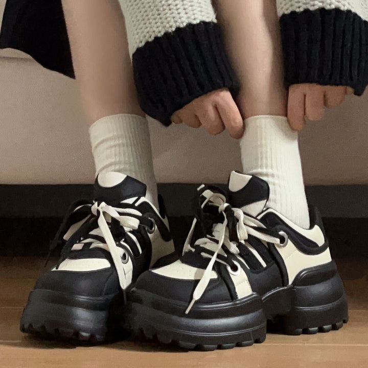 Women Sporty Chunky Sneakers with Non-slip Sole and Breathable Upper Mune Fashion