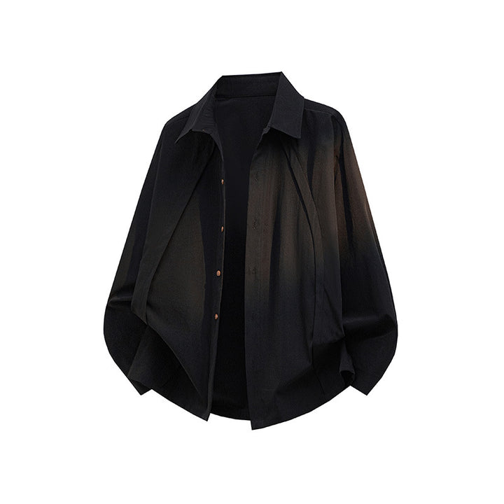 Men's Oversized Shirt Jacket made of lightweight cotton blend with straight cut & button placket Mune Fashion