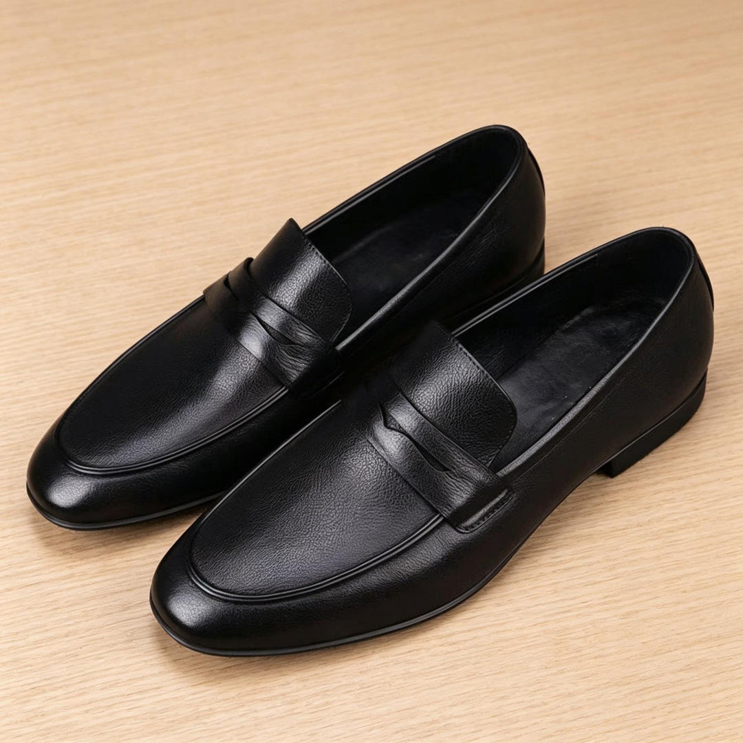 Men's Elegant Leather Slip-On Shoes Mune Fashion