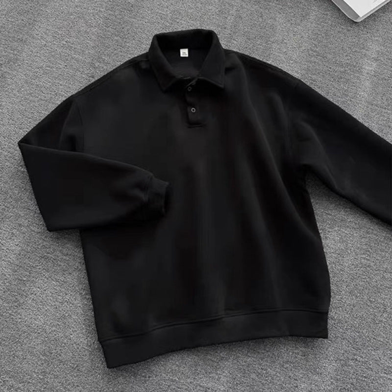 Men's polo shirt sweatshirt with shirt collar and oversized cut Mune Fashion