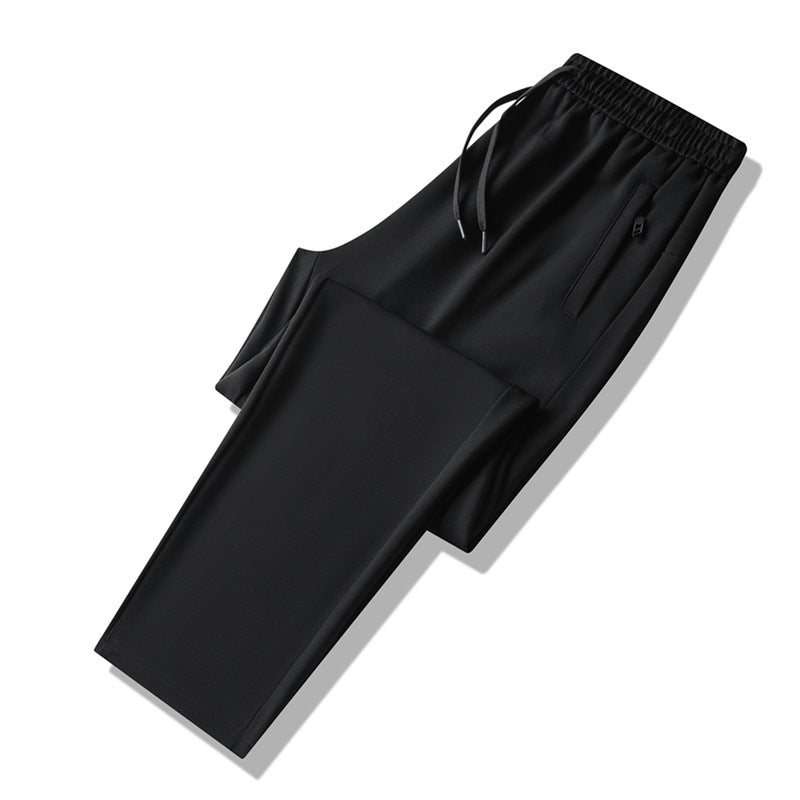 Men's Breathable Tech Jogging Pants with Elastic Waistband, Drawstring & Slim Tapered Silhouette Mune Fashion