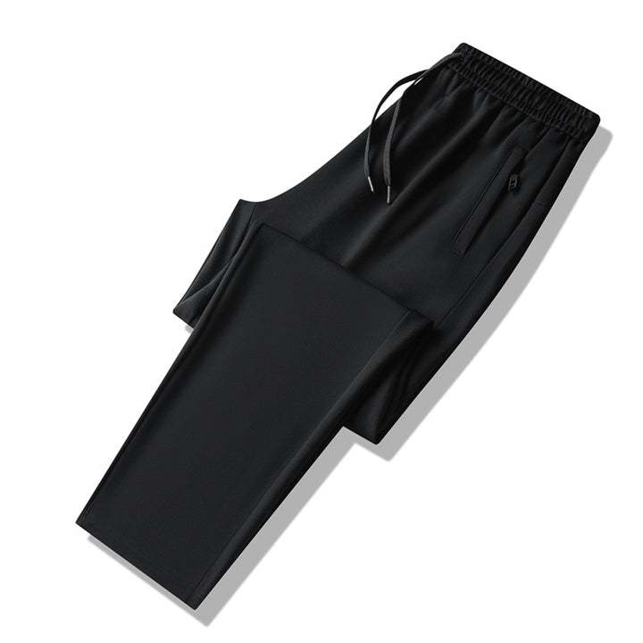 Men's Breathable Tech Jogging Pants with Elastic Waistband, Drawstring & Slim Tapered Silhouette Mune Fashion