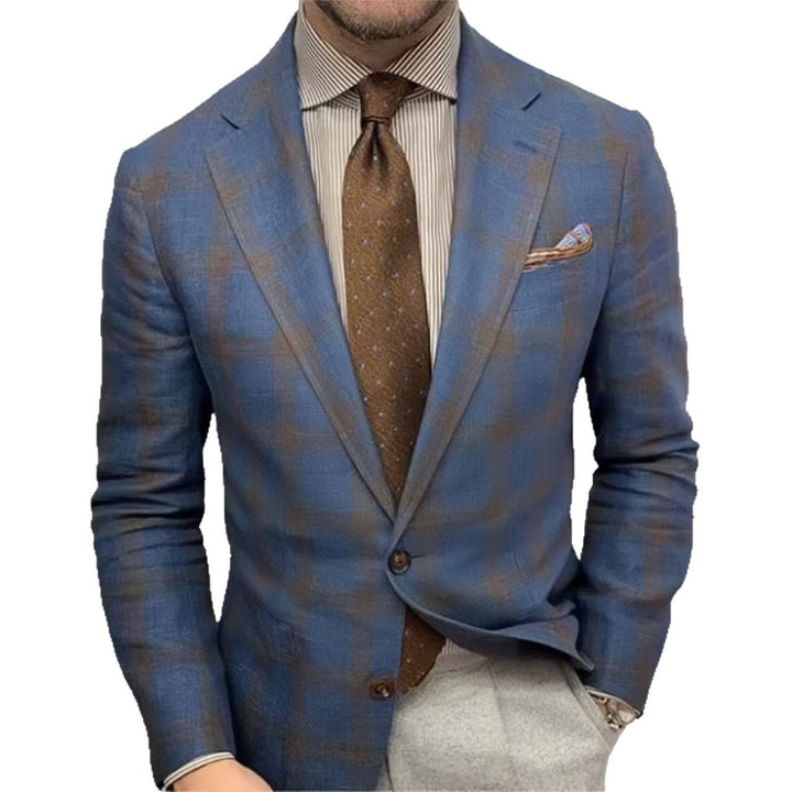 Men's tailored blazer with Glencheck pattern and single-button silhouette Mune Fashion