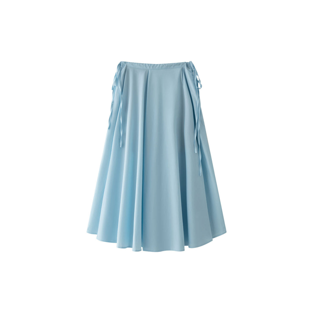 Women's Soft High-Waist Maxi Skirt with Drawstring, Wide Fall and Flowing Ruffle Silhouette Mune Fashion