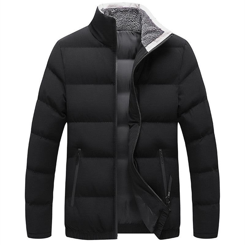 Men's Padded quilted jacket with Sherpa inner collar, windproof membrane and zip pockets Mune Fashion