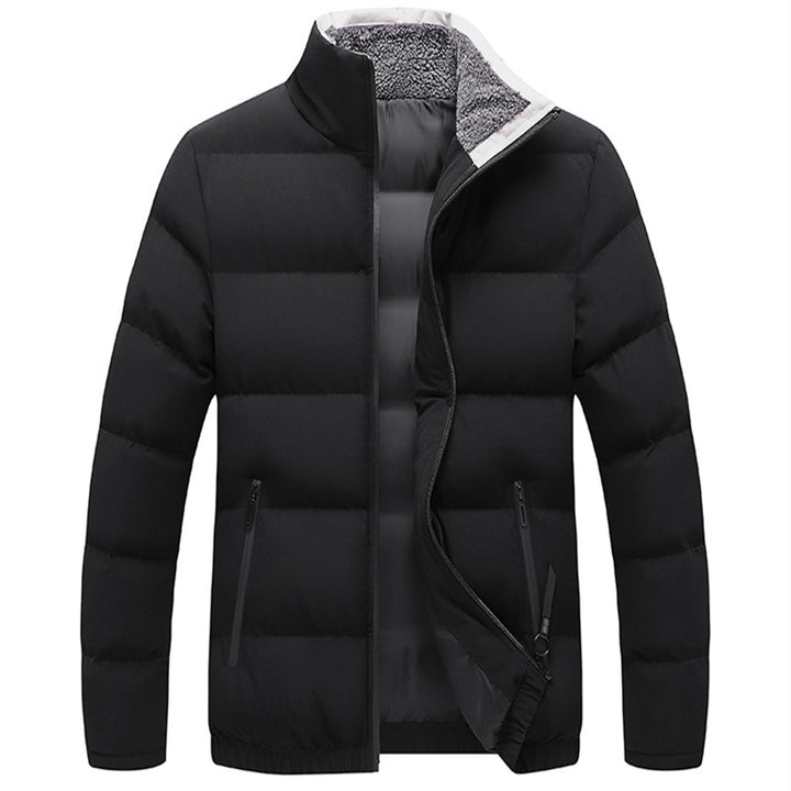 Men's Padded quilted jacket with Sherpa inner collar, windproof membrane and zip pockets Mune Fashion