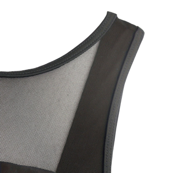 Ladies High-Neck Swimsuit with Transparent Mesh Details Mune Fashion
