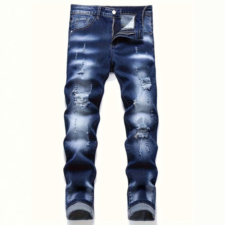 Men's Slim Fit Destroyed Jeans Mune Fashion