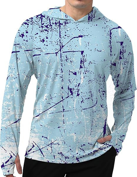 Men's sporty hoodie with abstract print