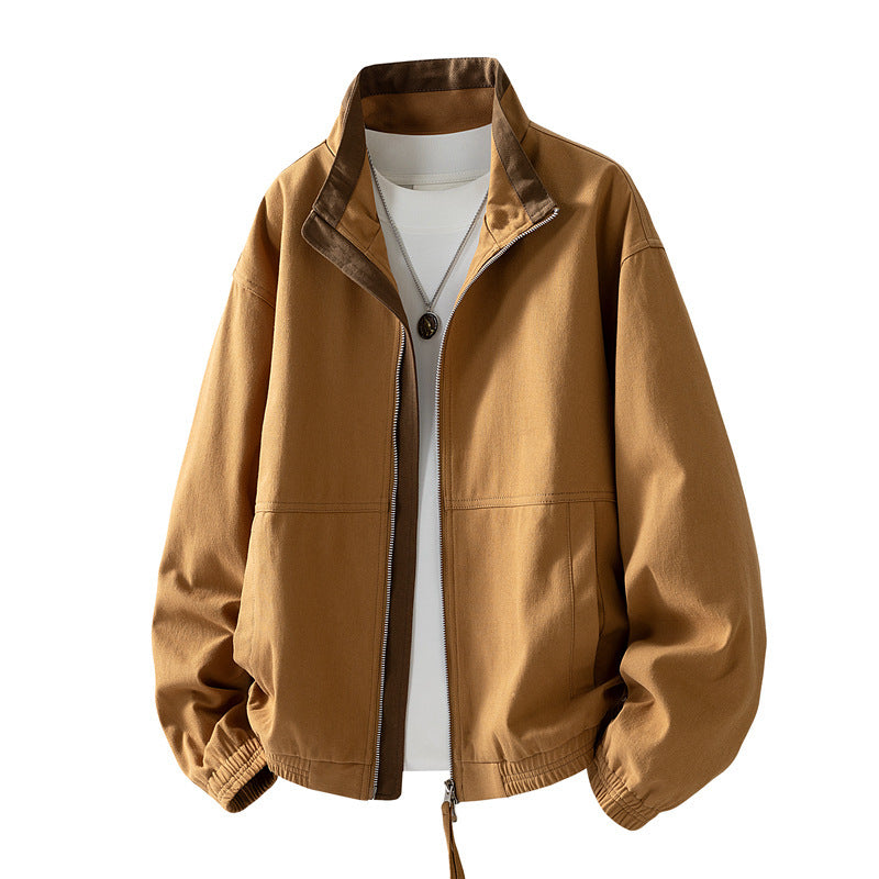 Men's Casual Transitional Jacket with High Collar Mune Fashion