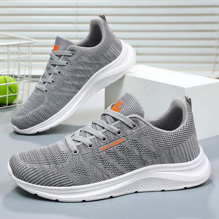 Women nan breathable knit comfort sneakers with padded heel area and flexible lightweight sole Mune Fashion