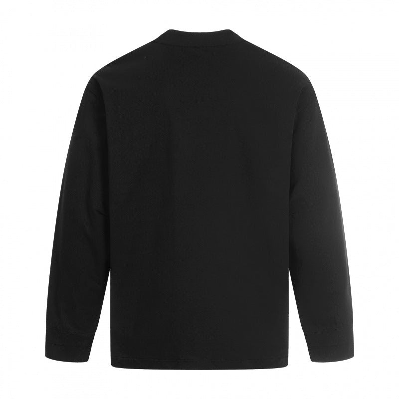 Unisex Long Sleeve Oversized Basic Shirt with Round Neck Mune Fashion