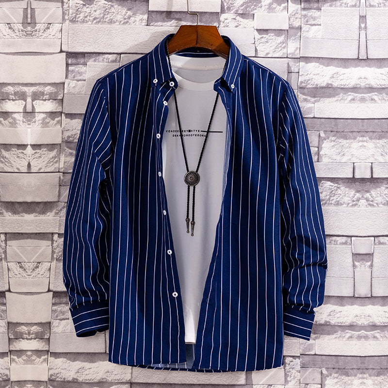 Men's casual shirt jacket made of a light cotton blend with button-down collar Mune Fashion