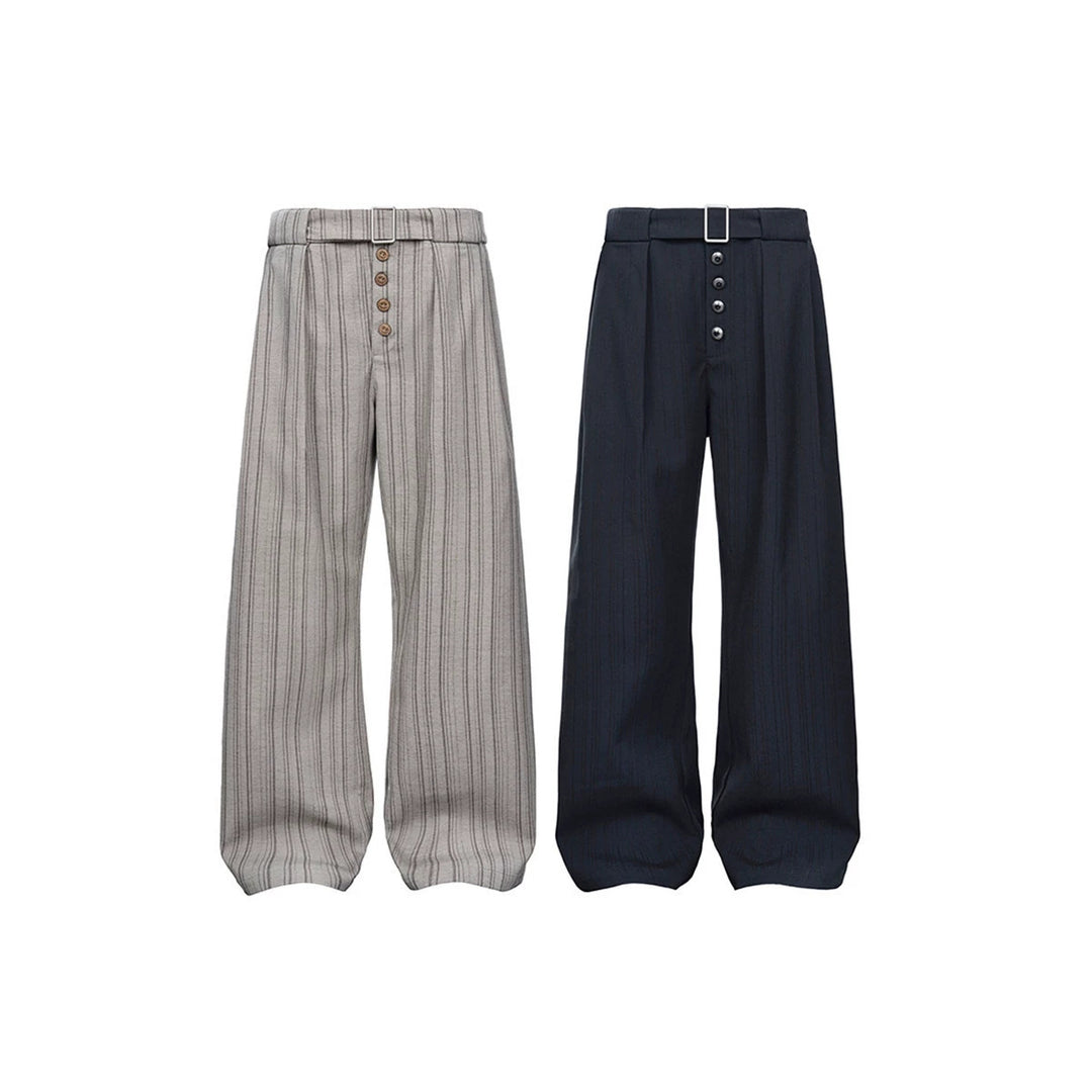 Women's High-Waisted Tailored Pants with Wide Leg Mune Fashion
