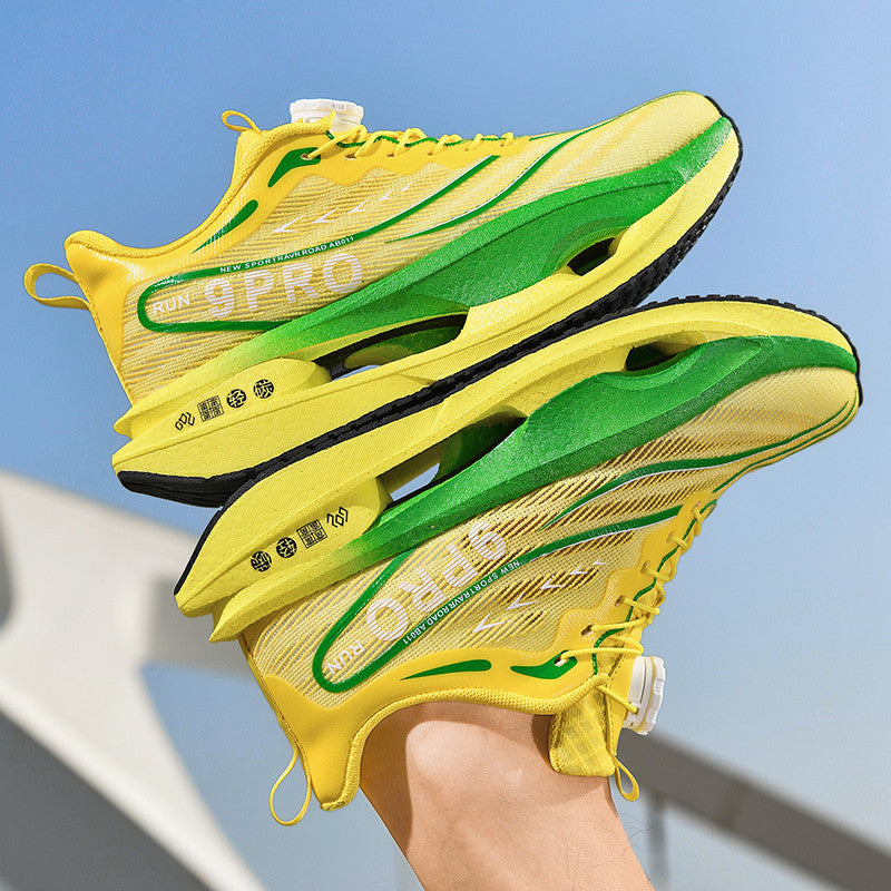 Unisex Cushioned Performance Running Shoes with Hollow-Core Platform Sole and Rotating Closure Mune Fashion
