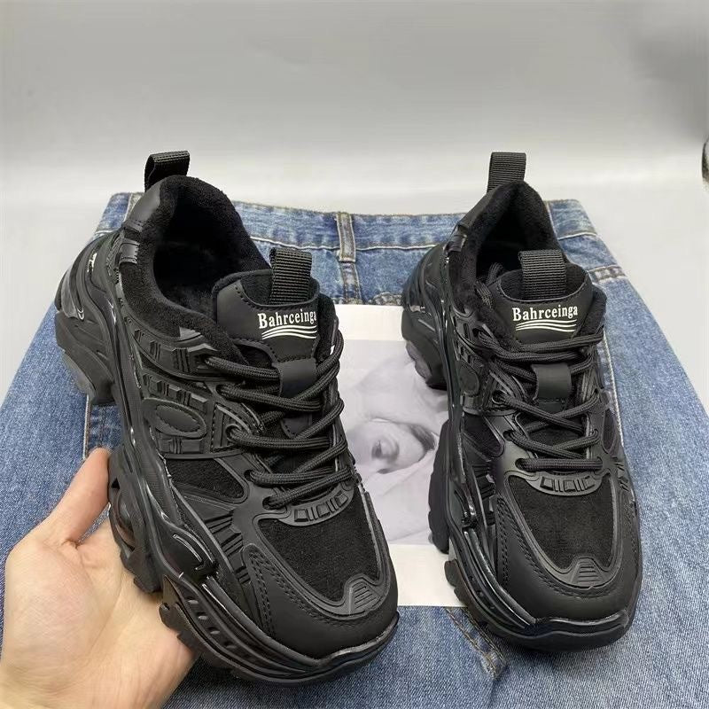 Women's Sporty Chunky Sneakers with Cushioned Insole and Breathable Upper Material Mune Fashion