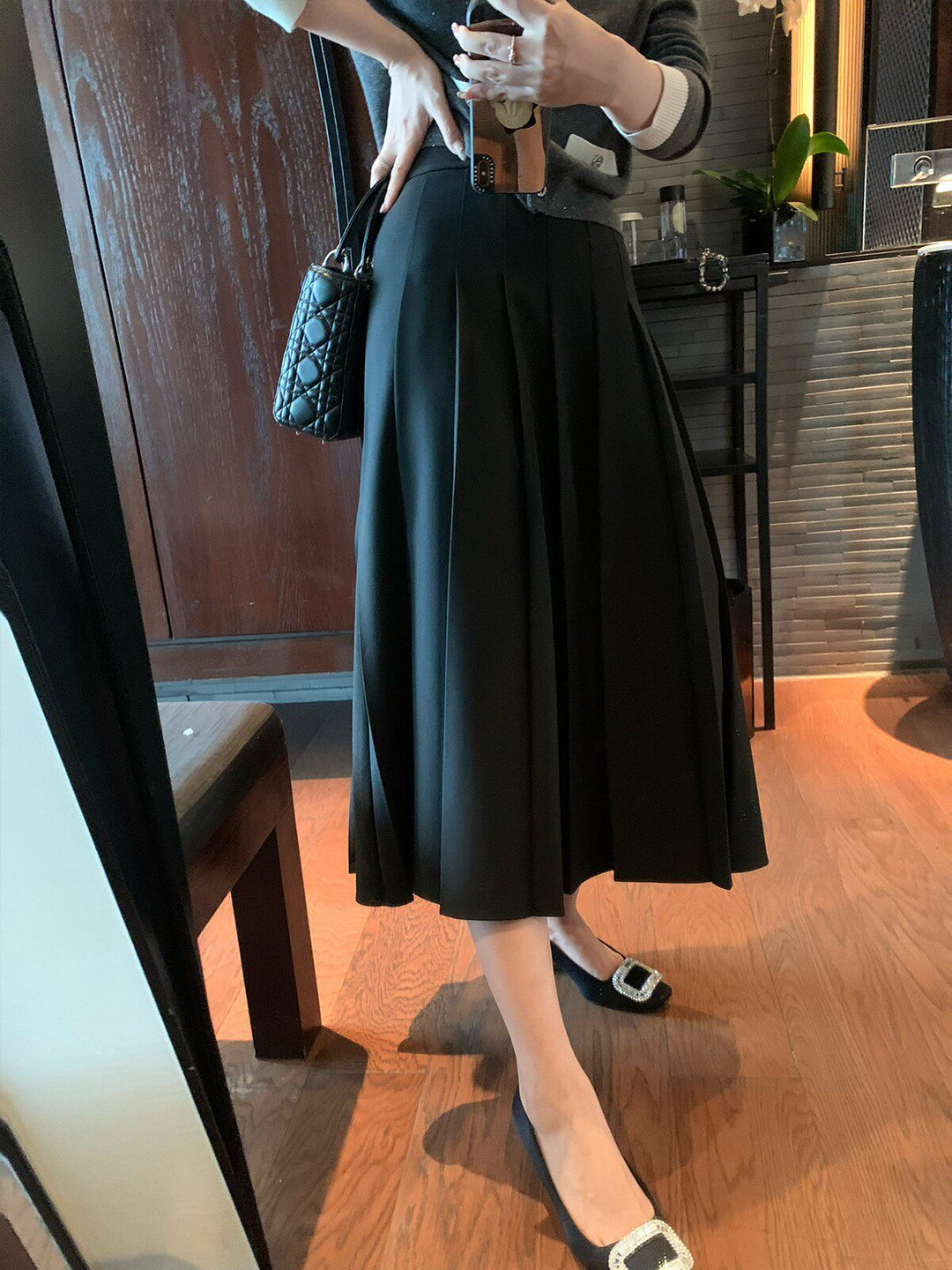 Women Elegant Pleated Skirt Mune Fashion