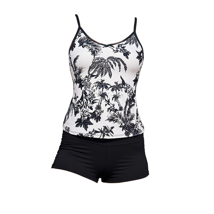 Women’s tankini set with floral top and sporty bottoms Mune Fashion