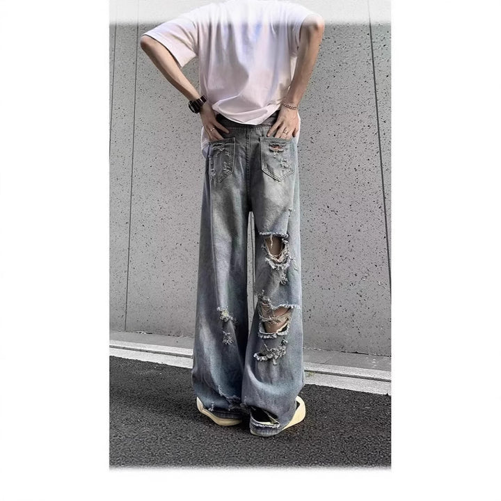 Women's Stylish Destroyed Baggy Jeans Mune Fashion