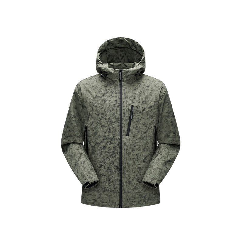 Men's technical waterproof hooded jacket with welded seams and chest zip pocket Mune Fashion