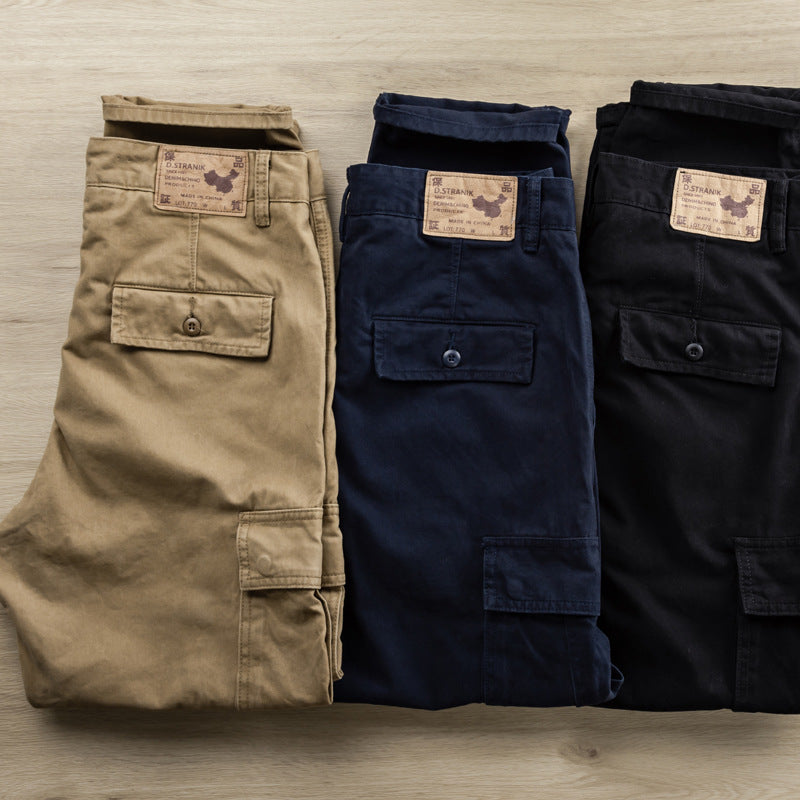 Men's cargo pants with tapered fit, utility pockets, and reinforced seams Mune Fashion