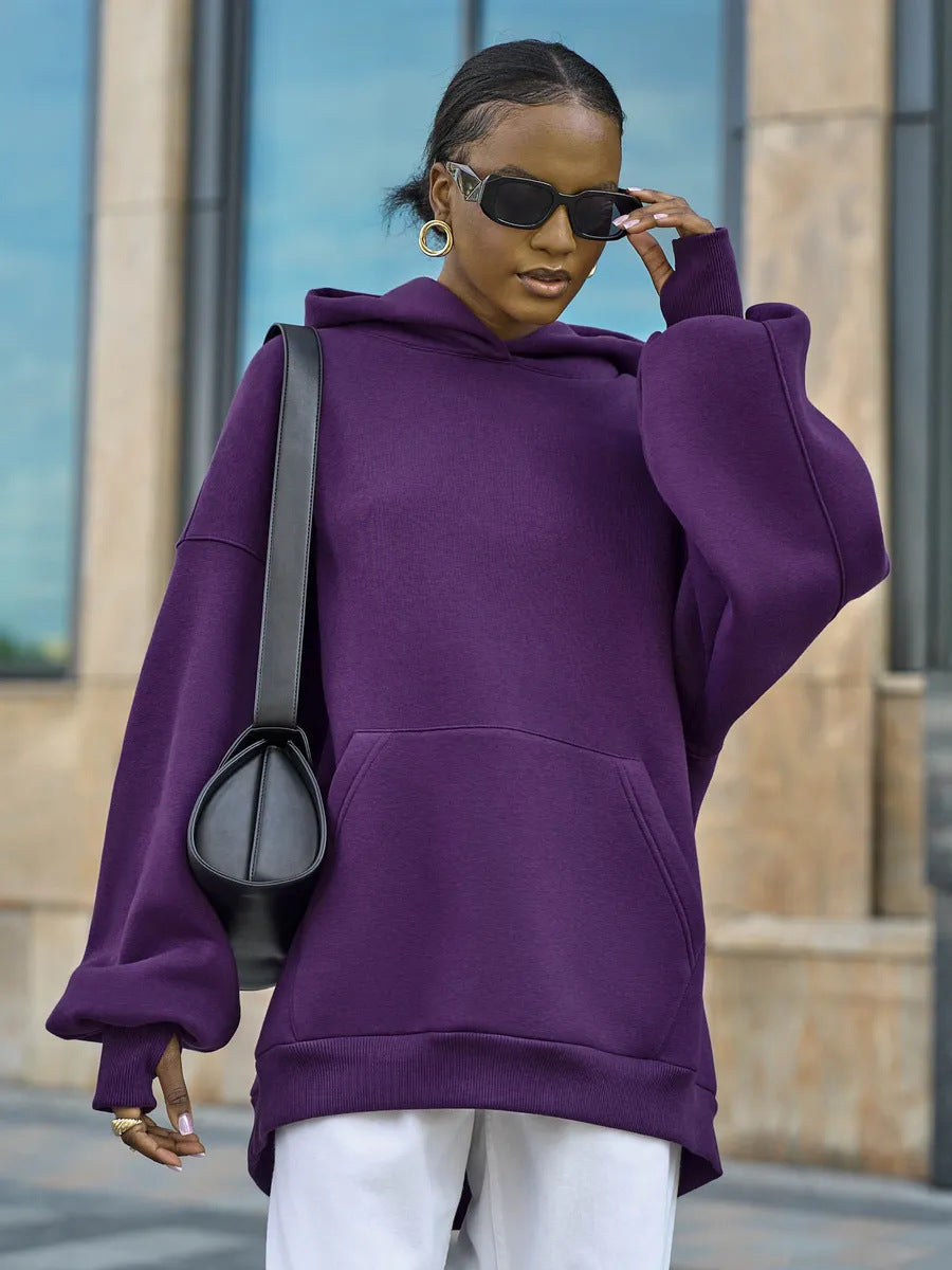 Women Oversized Hoodie with Extra Wide Cut and Kangaroo Pocket Mune Fashion