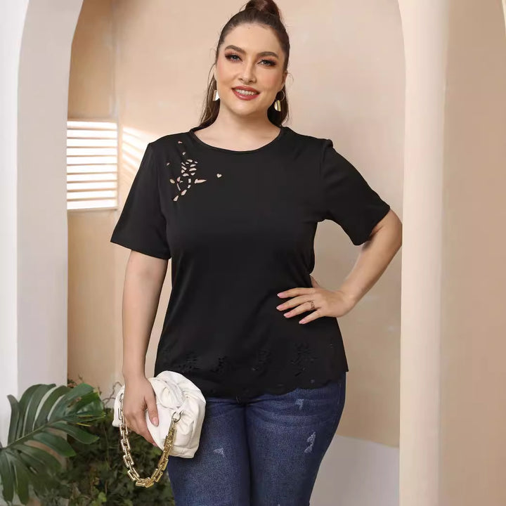 Women casual top with decorative cut Mune Fashion