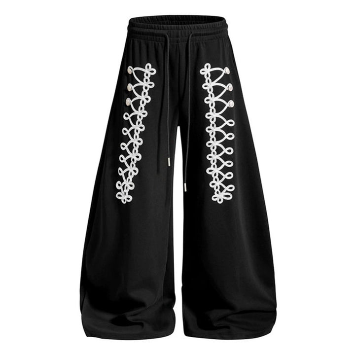 Women's loose jogging pants with elastic waistband and decorative lacing Mune Fashion