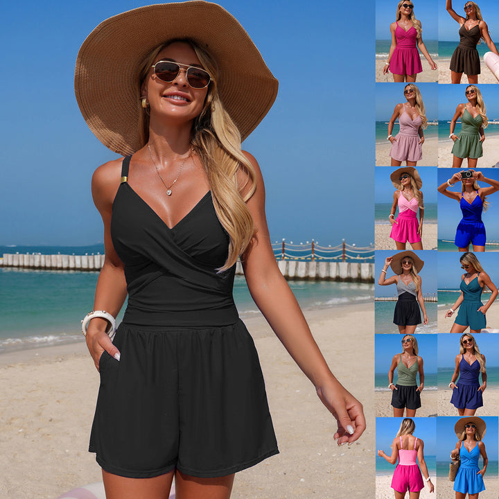 Women's Wrap Swimsuit with Airy Skirt Mune Fashion