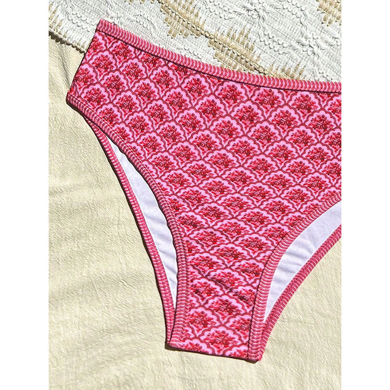 Women's high-waisted bikini set with fashionable patterns Mune Fashion