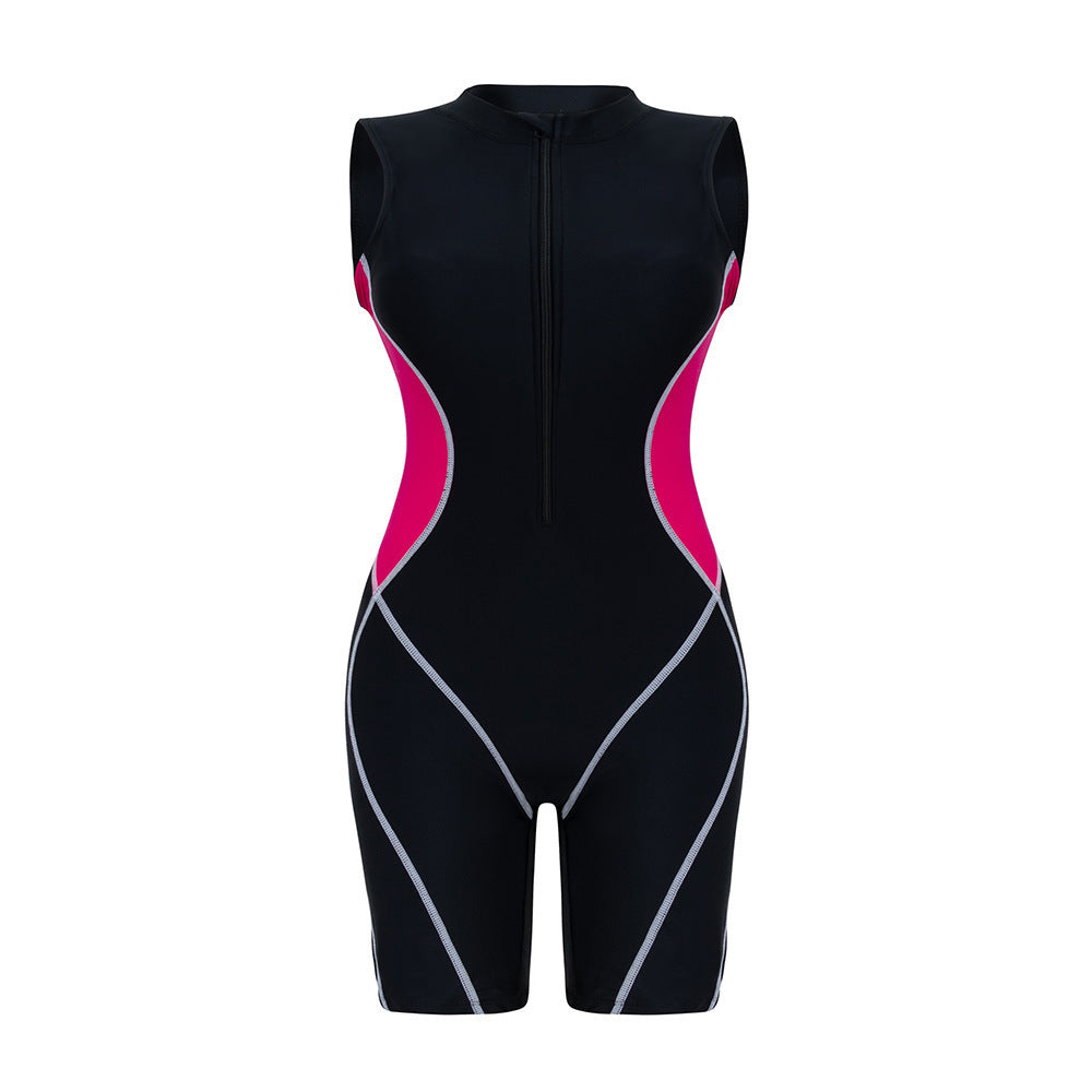 Women's Sporty One-Piece Swimsuit with Shaping Cut Mune Fashion