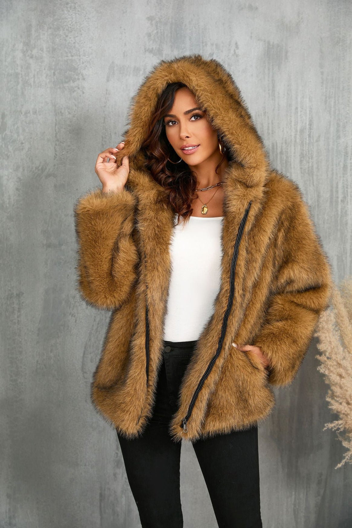 Ladies Cozy Hoodie Jacket Mune