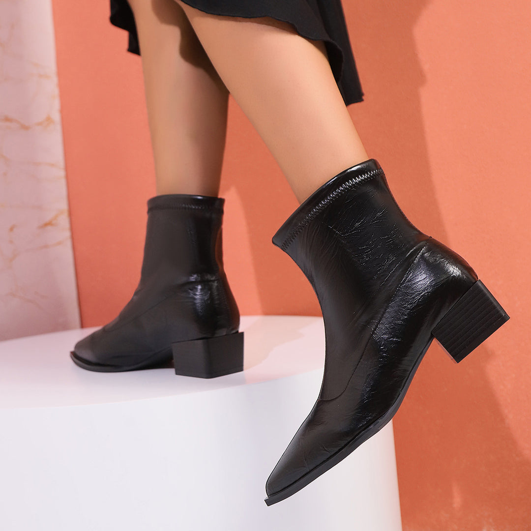 Ladies Elegant and Fashionable Ankle Boots Mune Fashion