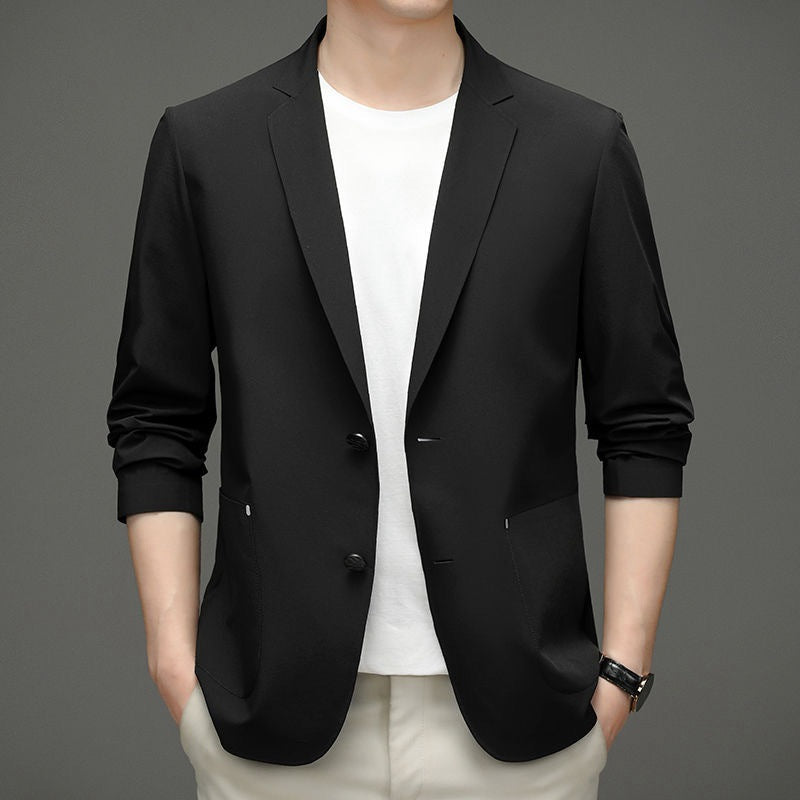 Men's unlined jersey blazer with roll-up sleeves and travel comfort Mune Fashion