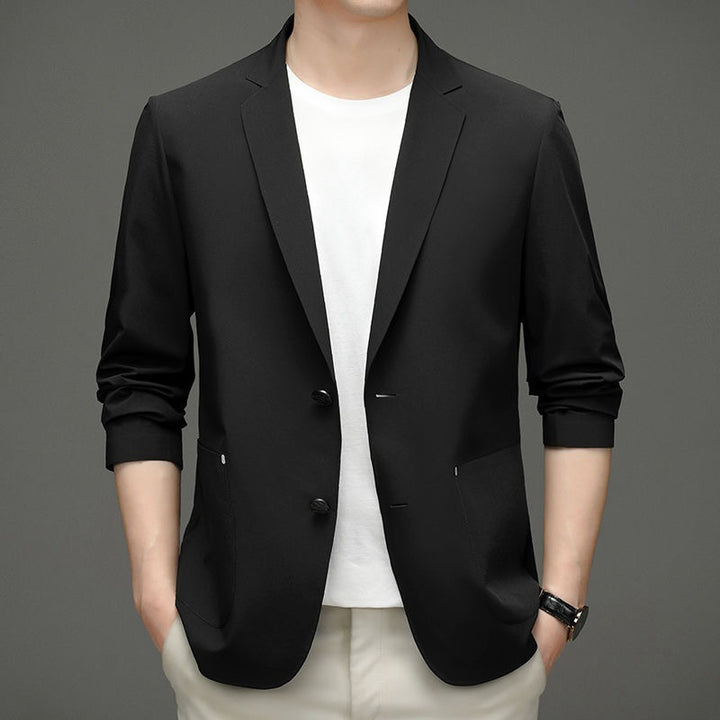 Men's unlined jersey blazer with roll-up sleeves and travel comfort Mune Fashion