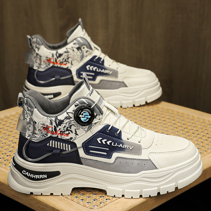 Men's Stylish High-Top Sneakers with Innovative Lacing System and Durable Upper Material Mune Fashion