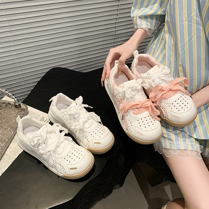 Women's Comfortable Casual Sneakers with Breathable Surface Texture and Flexible Sole Mune Fashion