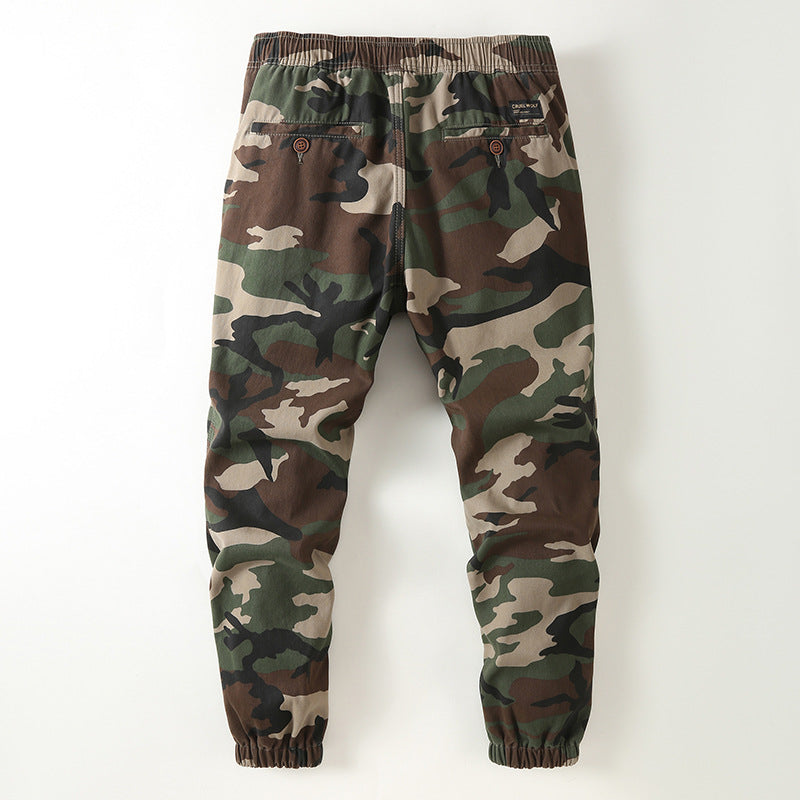 Men's jogger cargo pants with knee reinforcement and elastic waistband Mune Fashion