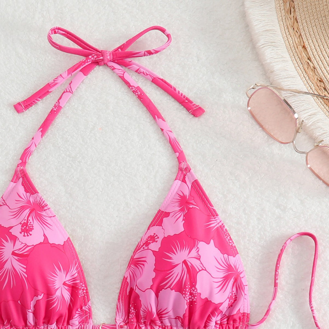 Women's triangle bikini with playful floral details Mune Fashion