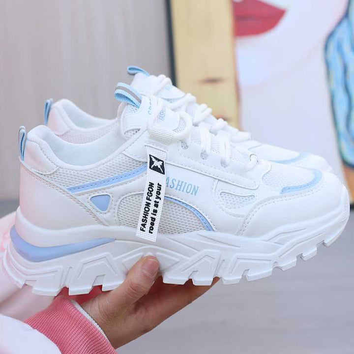 Ladies fashionable chunky sneakers with breathable mesh upper material and reinforced sole Mune Fashion