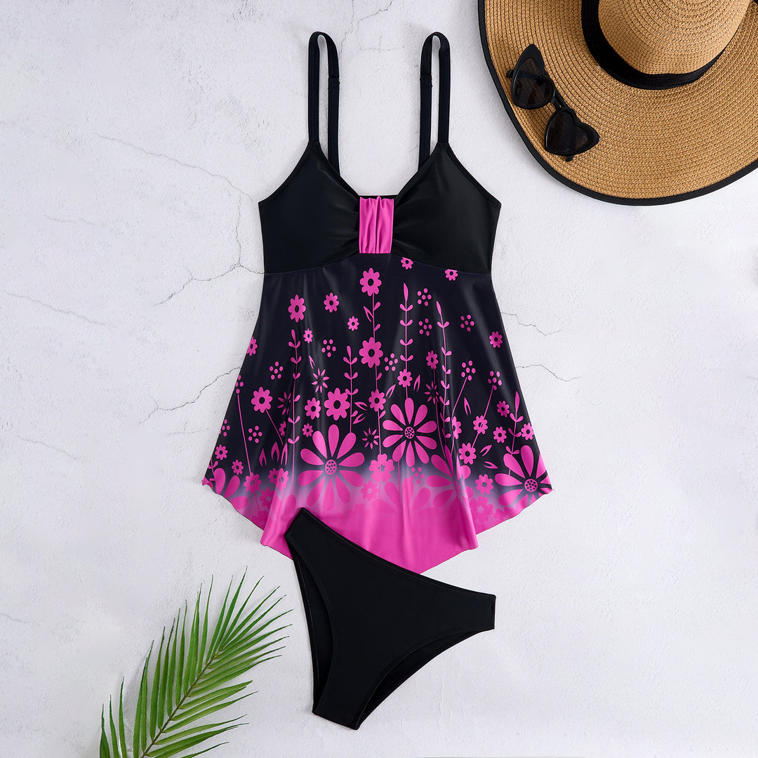 Women's Tankini Set with Floral Design and Flattering Cut Mune Fashion