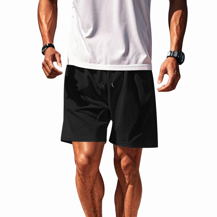 Men's two-layer swim shorts with integrated compression inner shorts and hidden cell phone pocket Mune Fashion
