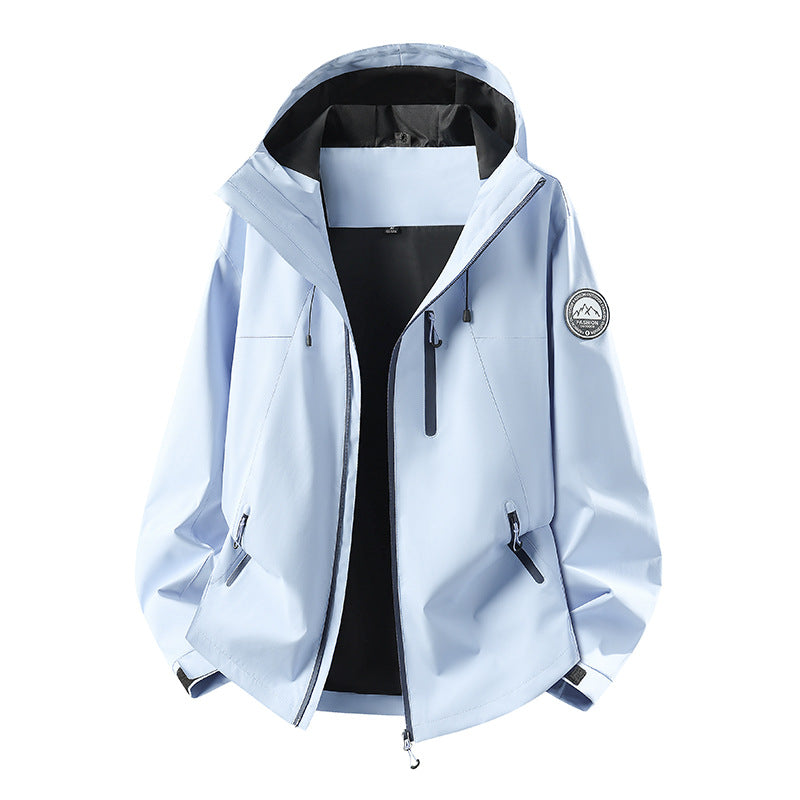 Men's Waterproof Softshell Jacket with Hood and Breathable Membrane Mune Fashion
