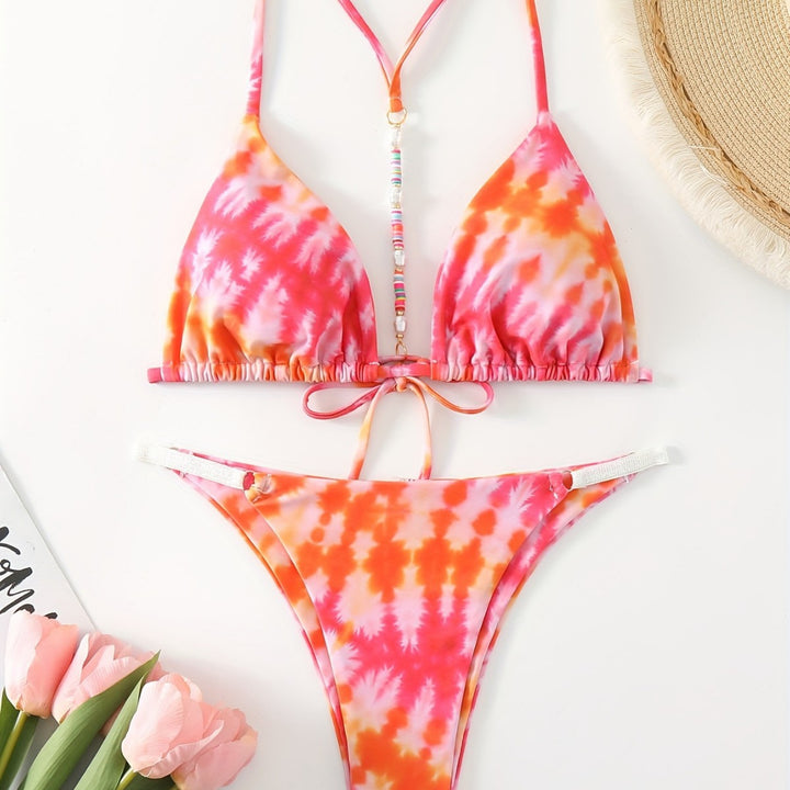 Women's Triangle Bikini with Fashionable Tie Design Mune Fashion