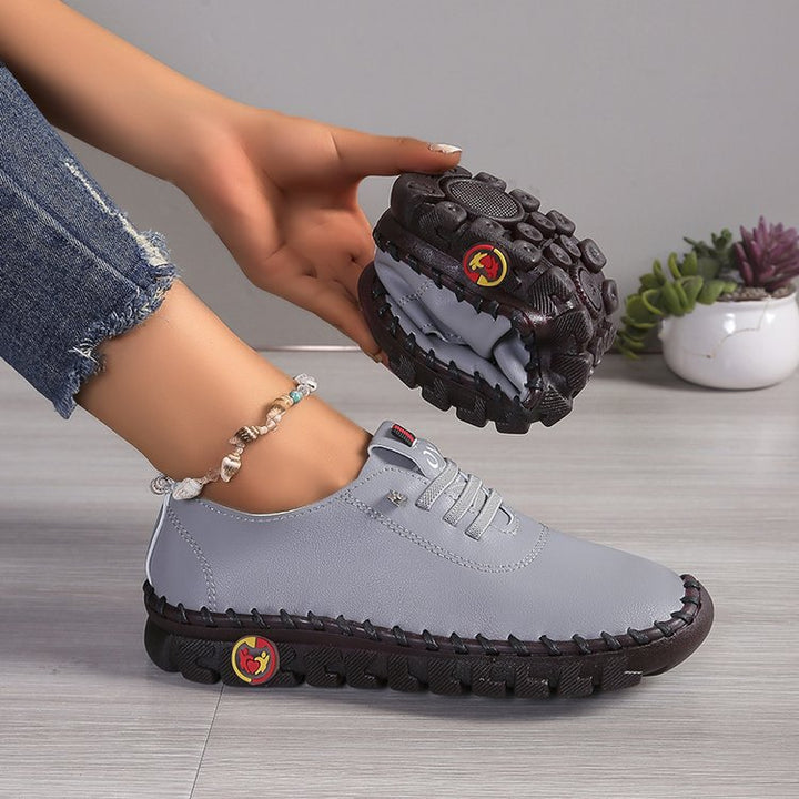 Women's lightweight everyday slip-on sneakers with hidden lacing, elastic entry, and grippy trail sole Mune Fashion