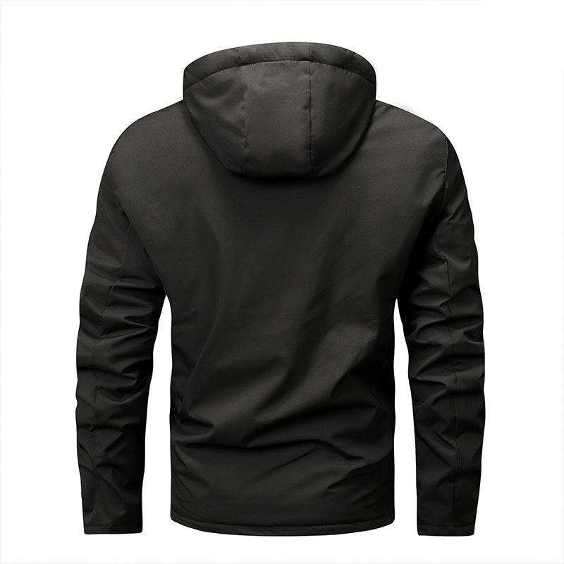 Men's padded softshell thermal jacket with hood and cozy fleece lining Mune Fashion
