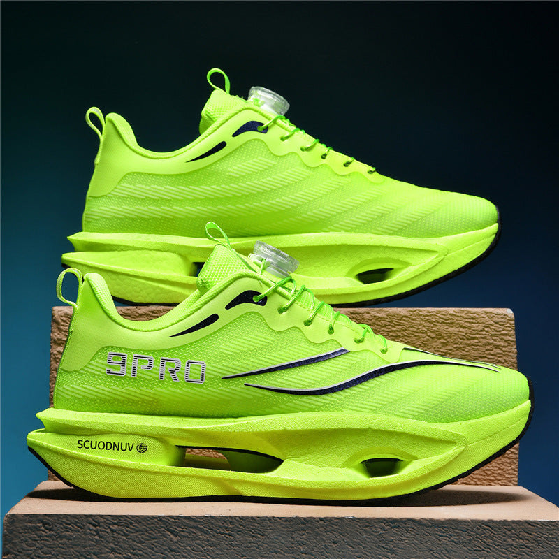 Unisex lightweight running shoes with cushioning platform sole and breathable upper material Mune Fashion