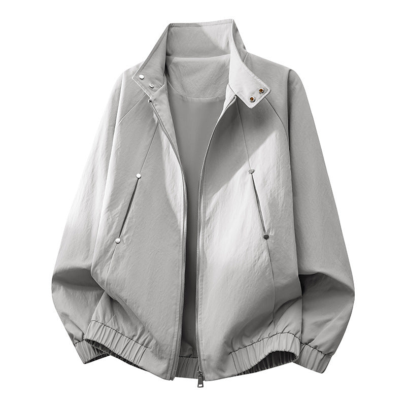 Women's Lightweight Spring Jacket with Elastic Waistband Mune Fashion