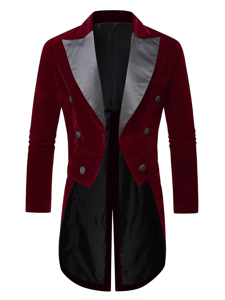 Men's Elegant Velvet Blazer with Modern Cut and Shiny Details Mune