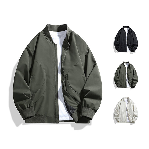 Men's bomber jacket with minimalist quilted structure, windproof and ribbed cuffs Mune Fashion